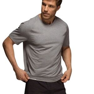 Lululemon Men’s Switchback V Neck Heathered Slate Reflective Shirt Size XL